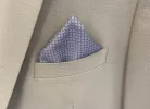 Kékesszürke pöttyös  poliészter Dejan Díszkendő Normál