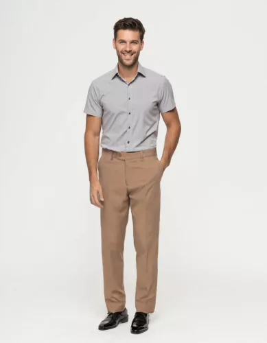 Barna  slim kevert szálas Falcon's Szövetnadrág 60