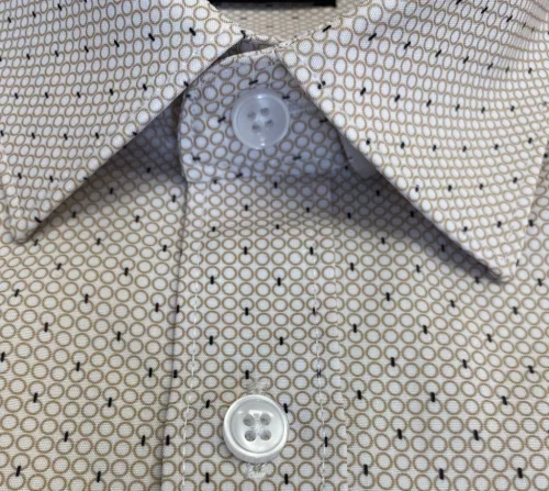 Ekrü apró karikás slim fit kevertszálas Newsmen Sztreccses M