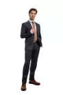 Ekrü apró karikás slim fit kevertszálas Newsmen Sztreccses 2XL