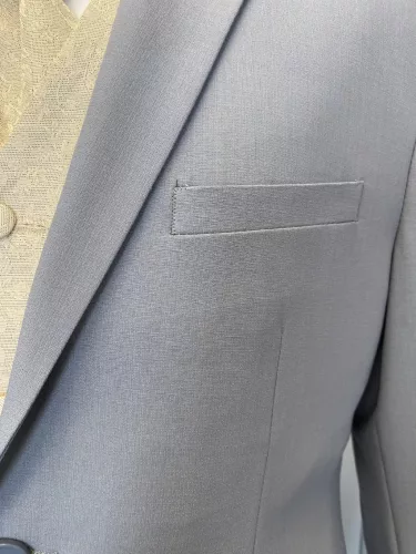 Világosszürke  slim kevertszálas Ares Kétrészes Sztreccses 62