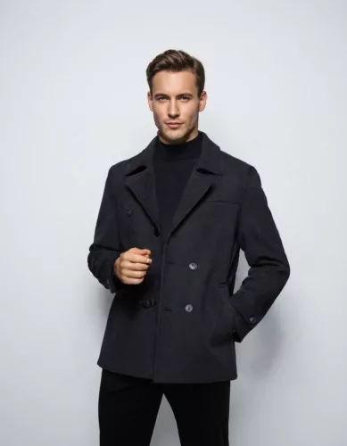 Fekete  slim gyapjú Dejan 80% gyapjú tartalmú 48