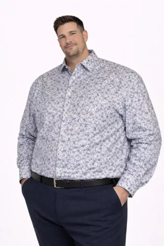 Fehér absztrakt extra size pamut Marco Sergioni Pamut 52