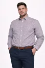 Világoskék kockás extra size pamut Marco Sergioni Pamut 52