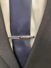 Ezüst köves  fém Newsmen Nyakkendő tű nagy