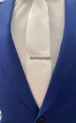 Ezüst szélén köves  fém Newsmen Nyakkendő tű kicsi