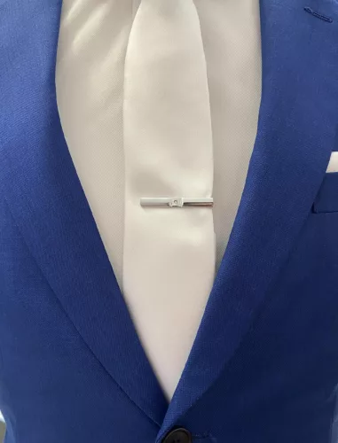 Ezüst egy köves   Newsmen Nyakkendő tű kicsi