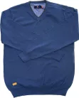 Azúrkék  slim pamut  Pulóver Pulóver XXXL