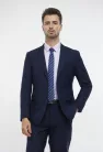 Sötétkék  slim kevert szálas Öltönyök Ares Kétrészes Kevert szálas 62