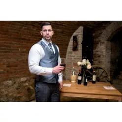   Kékesszürke  hagyományos kevert szálas Dejan Mellény szett