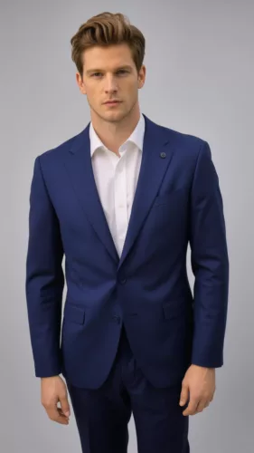 Kék  slim kevert szálas Zakó Jiyan Kevert szálas