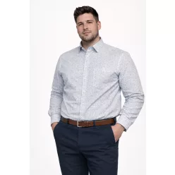 Fehér absztrakt extra size pamut Marco Sergioni Pamut