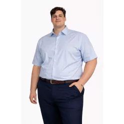 Világoskék nyomott extra size pamut Marco Sergioni Pamut