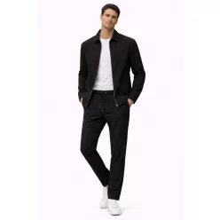   Fekete  slim kevert szálas Dejan Prémium casual szett  Sztreccses
