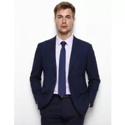 Sötétkék  slim kevert szálas Zakó Ares  Kevert szálas