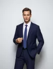 Sötétkék  slim kevert szálas Zakó Ares  Kevert szálas