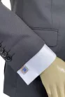 Világosszürke köves  fém Mandzsetta gomb Mandzsetta