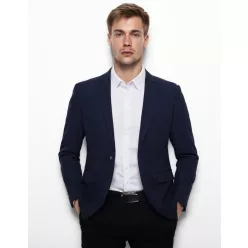 Sötétkék  slim kevert szálas Zakó Ares Szmoking zakó