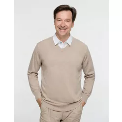 Bézs  slim pamut  Pulóver Pulóver