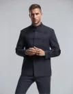 Fekete  hagyományos kevert szálas Bocskai Szövetnadrág